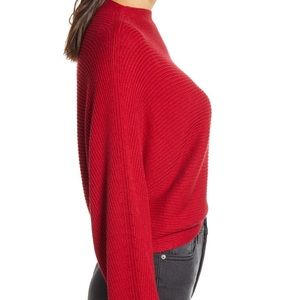 Leith Dolman Sleeve Crop Boat Neck Sweater